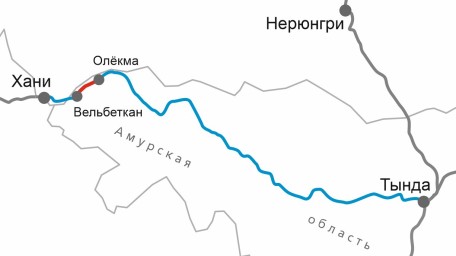 Вторые пути на перегоне БАМа Вельбеткан — Олёкма в Амурской области