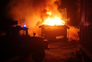 В Тындинском округе произошел пожар