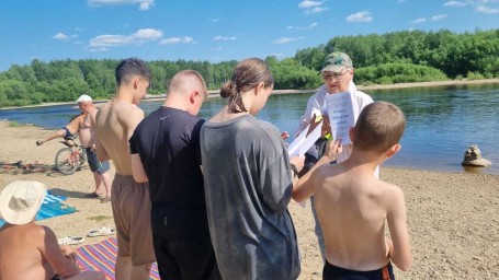 Рейд на пляже: профилактика наркомании и безопасности на воде в Тынде.