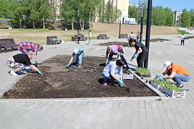 В Тынду пришло лето: горожане озеленяют столицу БАМа